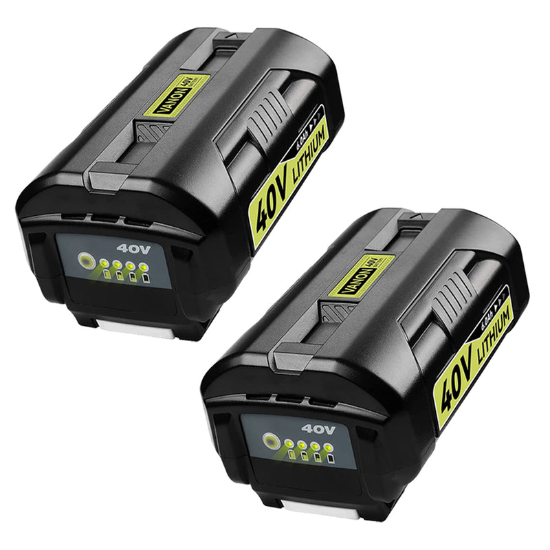 6.0Ah 40V/36V MAX Lithium OP4026 Battery 2 Pack Compatible with Ryobi 40V Battery with LED Indicator