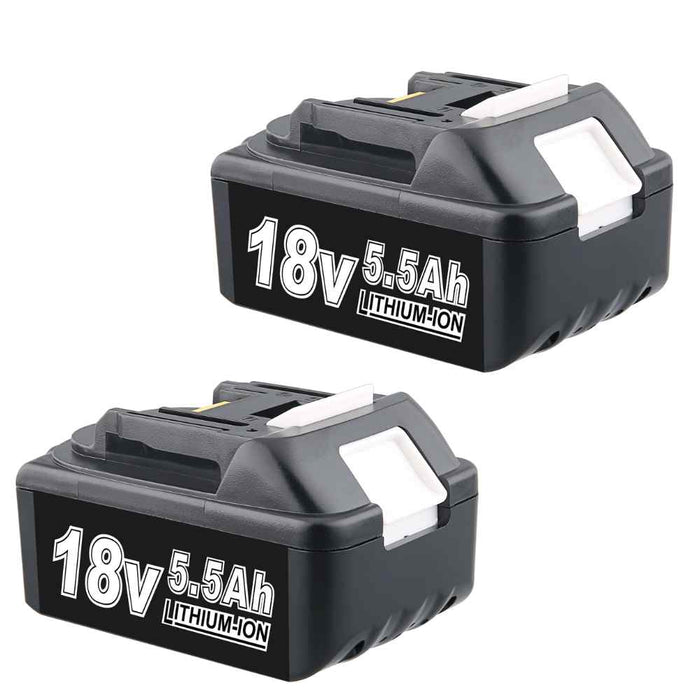 For Makita 18V Battery Replacement | BL1860 BL1850 18V 5.5Ah Li-ion Battery 2 PACK