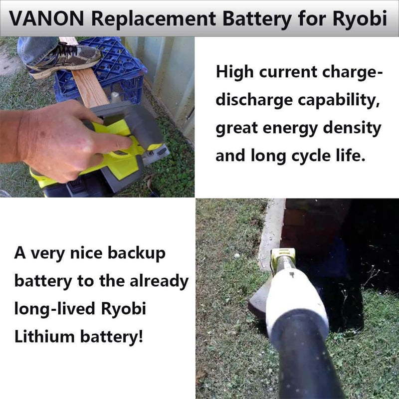 For Ryobi 18V 9.0Ah Battery Replacement | P108 batteries  4 Pack