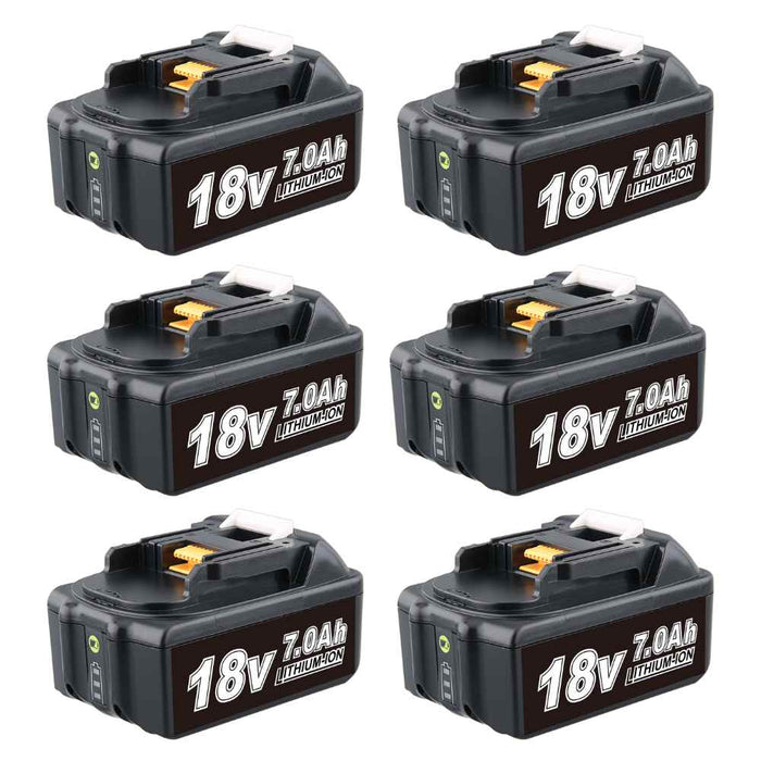 For Makita 18V Battery Replacement | BL1860B 7.0Ah Li-ion Battery 6 PACK