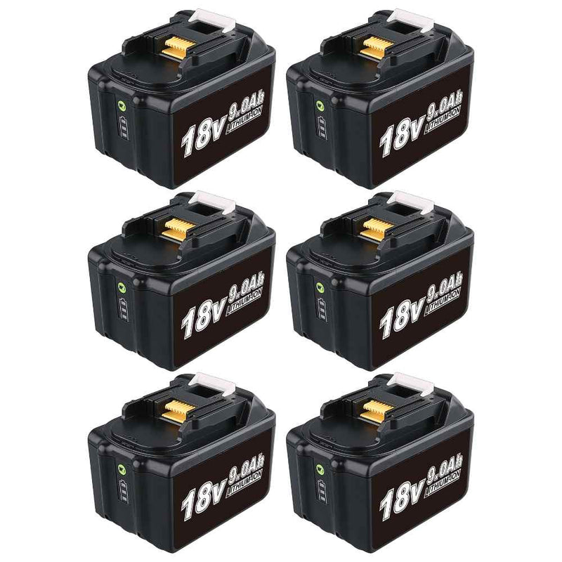 For Makita 18V Battery 9Ah Replacement | BL1890B Batteries 6 PACK