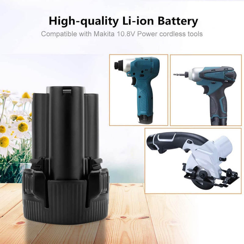 For Makita 10.8V Battery Replacement | BL1013 4.8Ah Li-Ion Battery