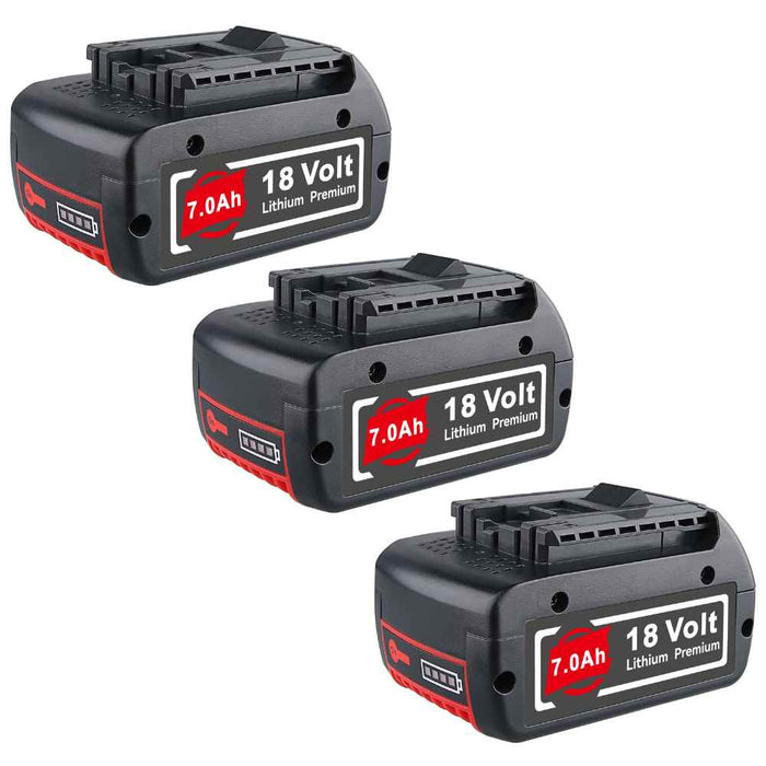 For Bosch 18V Battery 7.0Ah Replacement | BAT610G Battery 3PACK