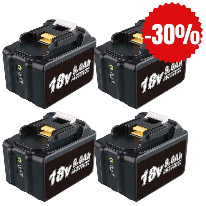 For Makita 18V Battery 9Ah Replacement | BL1890B Battery 4 Pack