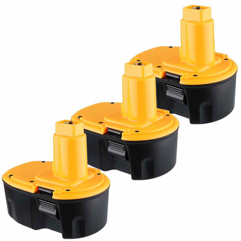 For Dewalt 14.4V Battery 4.8Ah Replacement | DC9091 Ni-MH Battery 3PACK Yellow&Black