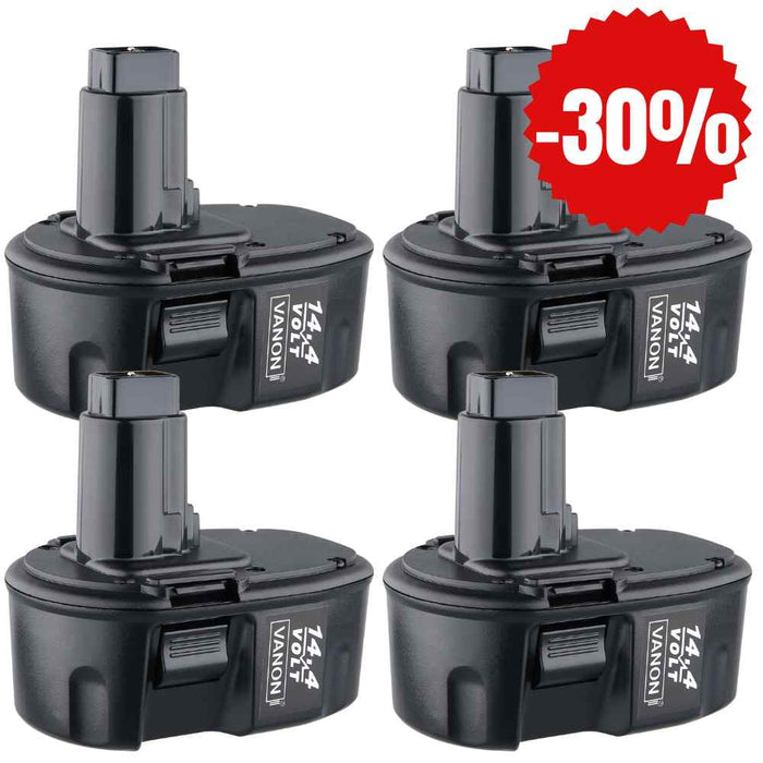 For Dewalt 14.4V Battery  4.8Ah Replacement | DC9091 Ni-MH Batteries 4 Pack