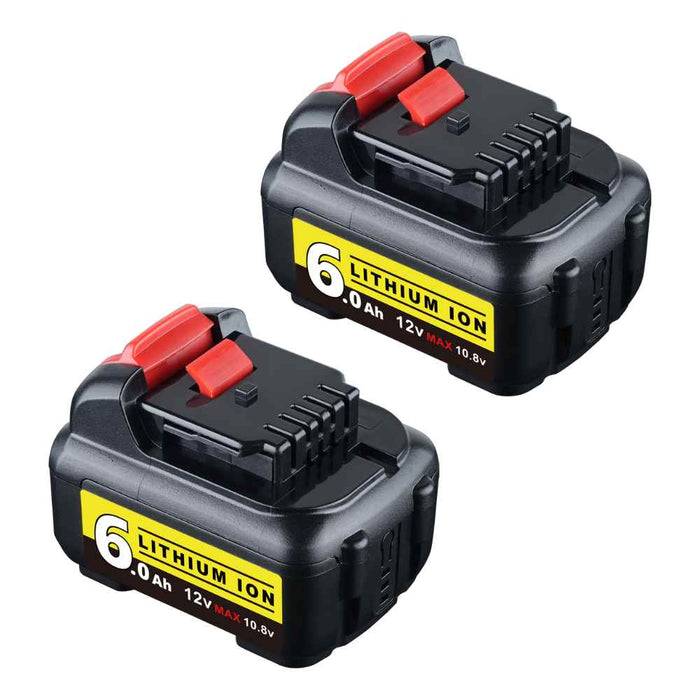 For Dewalt 12V Battery 6.0 Ah Replacement | DCB120 Li-ion Batteries 2 Pack