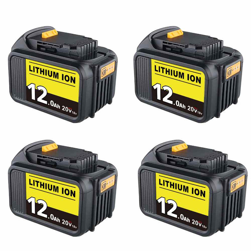 For Dewalt 20V Max 12.0 Ah Battery | DCB200 Li-ion Batteries 4 PACK