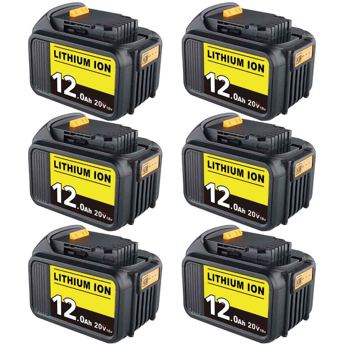 For Dewalt 20V Max 12.0 Ah Battery | DCB200 Li-ion Batteries 6 PACK