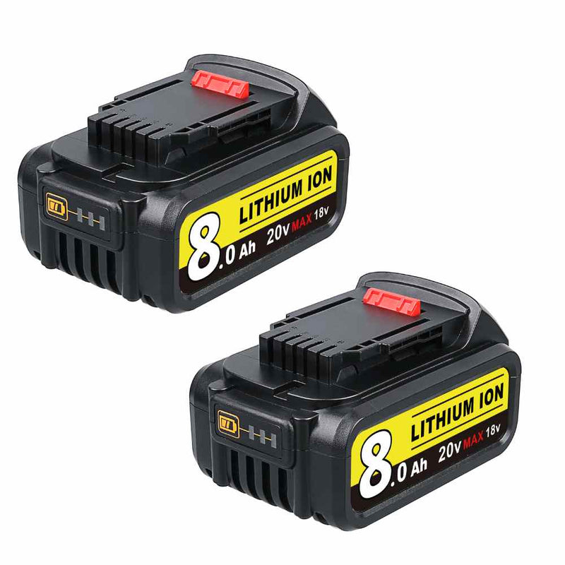 For Dewalt 20V Max 8.0 Ah Battery | DCB200 Li-ion Batteries 2PACK