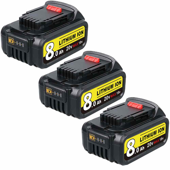 For Dewalt 20V Max 8.0 Ah Battery | DCB200 Li-ion Batteries 3PACK