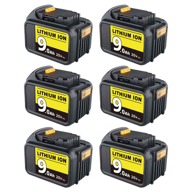 For Dewalt 20V Max 9.0 Ah Battery | DCB200 Li-ion Batteries 6PACK