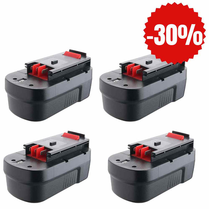 For Black and Decker HPB18 18V 4.8Ah Battery Replacement 4 pack