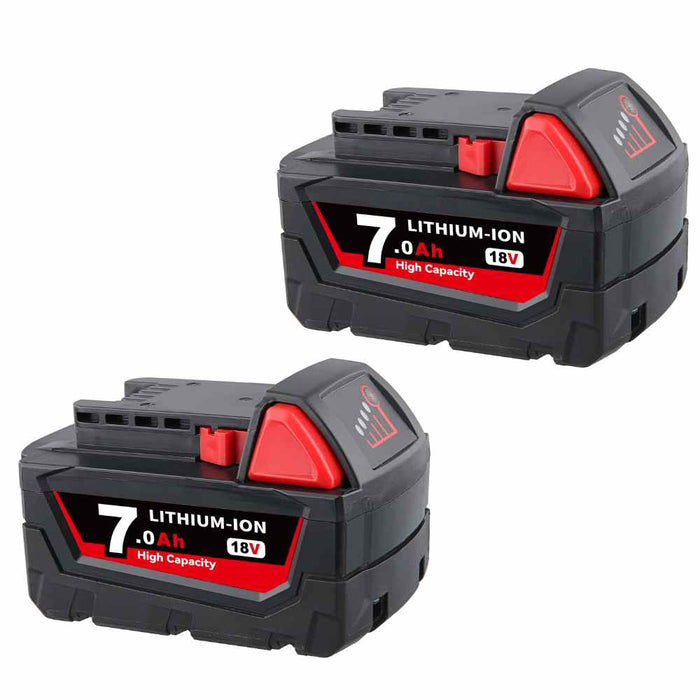 For Milwaukee 18V Battery 7Ah Replacement | M 18 Battery 2PACK