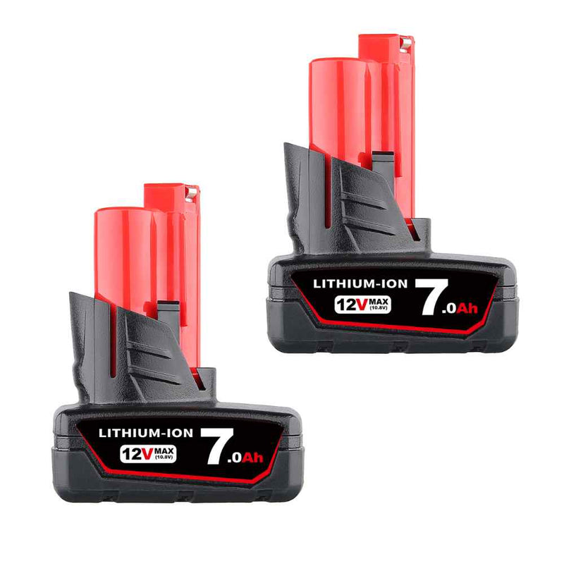 For Milwaukee 12V Battery Replacement | M12 7.0Ah Li-ion 2PACK