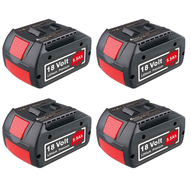 For Bosch 18V Battery 5.5Ah Replacement | BAT610G Battery 4PACK