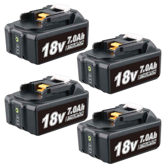 For Makita 18V Battery Replacement | BL1860B 7.0Ah Li-ion Battery 4 Pack