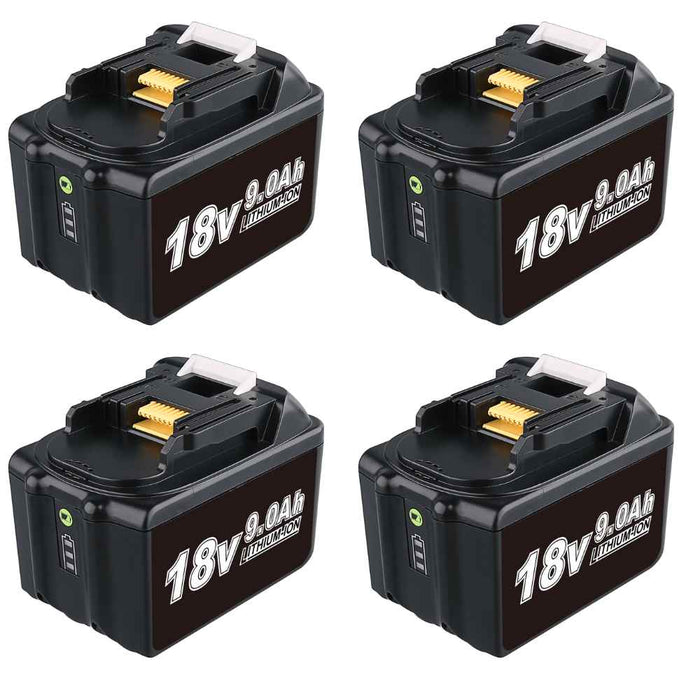 For Makita 18V Battery 9Ah Replacement | BL1890B Batteries 4 Pack