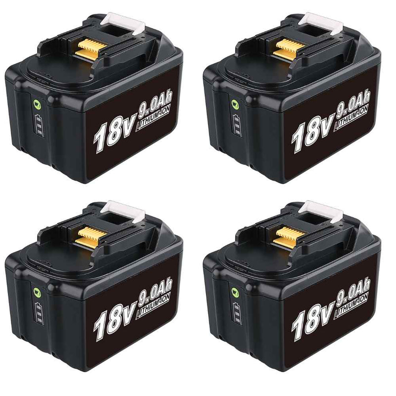 For Makita 18V Battery 9Ah Replacement | BL1890B Batteries 4 Pack