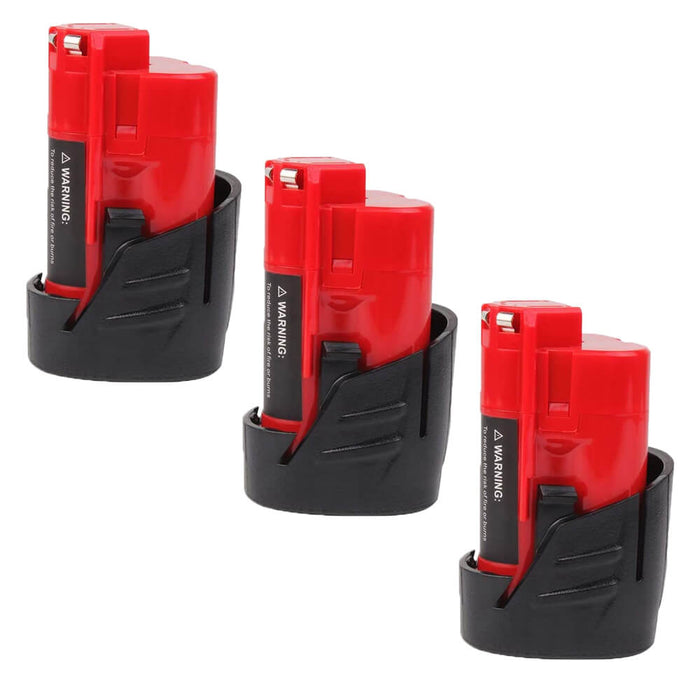For Milwaukee 12V 3.5Ah Battery Replacement | M12 Li-ion Battery 3 Pack