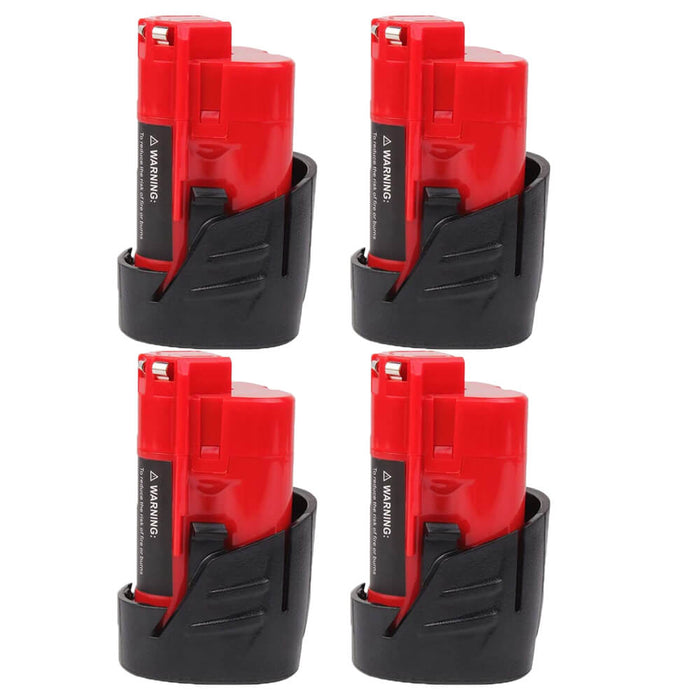 For Milwaukee 12V 3.5Ah Battery Replacement | M12 Li-ion Battery 4 Pack
