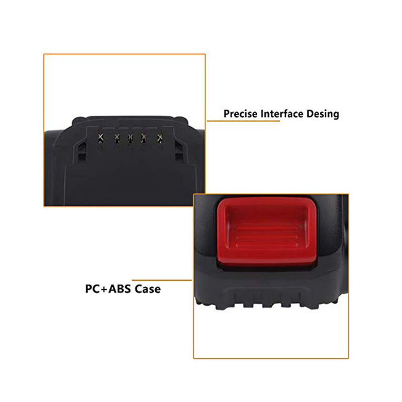 2 Pack 4.0Ah 20V Li- ion DCB205 Replacement for Dewalt Battery DCB204 DCB200 DCB206 DCB205-2 DCB201 DCB203 DCB181 DCB180 20V DCD/DCF/DCG/DCS Cordless Power Tools