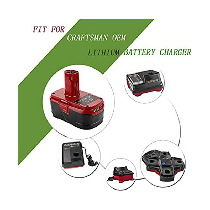 6000mAh High Capacity 19.2V Lithium Battery Replacement for Craftsman 19.2 Volt DieHard C3 Battery XCP 130279005 1323903 130211004 11045 315.115410 315.11485 Batteries 2 Pack