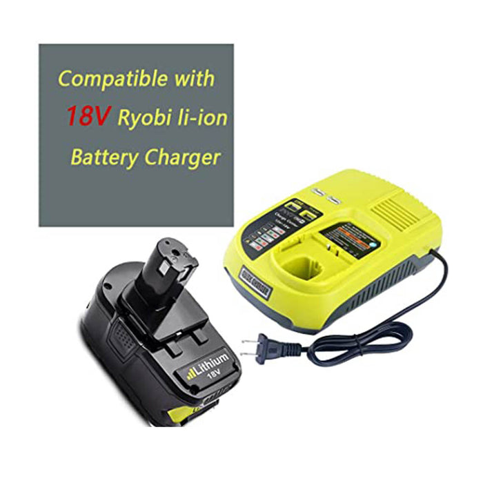 2 Pack 18V 5.0Ah Max Lithium-ion Replacement for 18 Volts Ryobi P104 P105 P100 P102 P103 P107 P109 P108 Cordless Power Tools Battery
