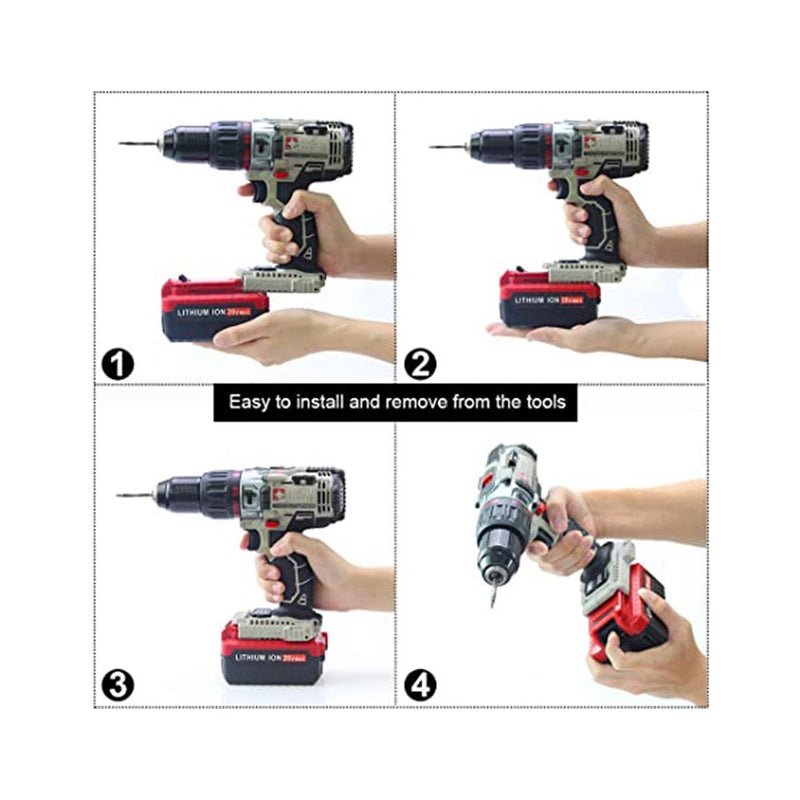 2 Pack 4000Ah 20V Lithium Replacement for Porter Cable 20v Lithium Battery PCC685L PCC680L 20V Batteries.