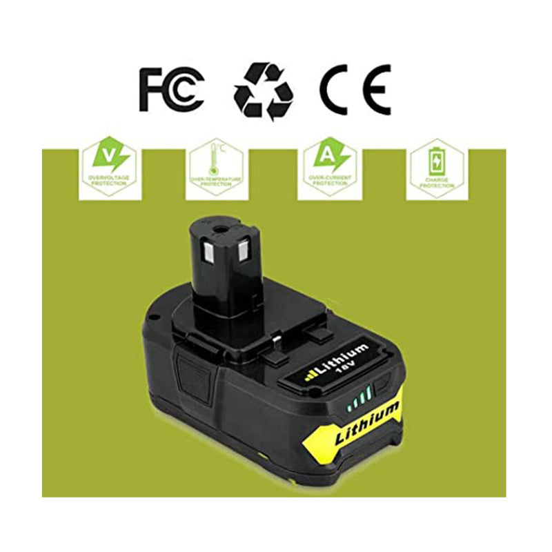 18V 6.0Ah High Capacity Replacement for Ryobi Battery P108 P105 P102 P103 P107 P109 P104 P100 Lithium-ion Battery