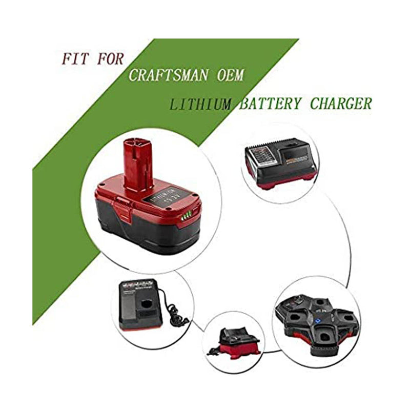 6000mAh High Capacity 19.2V Lithium Battery Replacement for 19.2 Volt Craftsman DieHard C3 Battery XCP 130279005 1323903 130211004 11045 315.115410 315.11485 Batteries 4 Pack