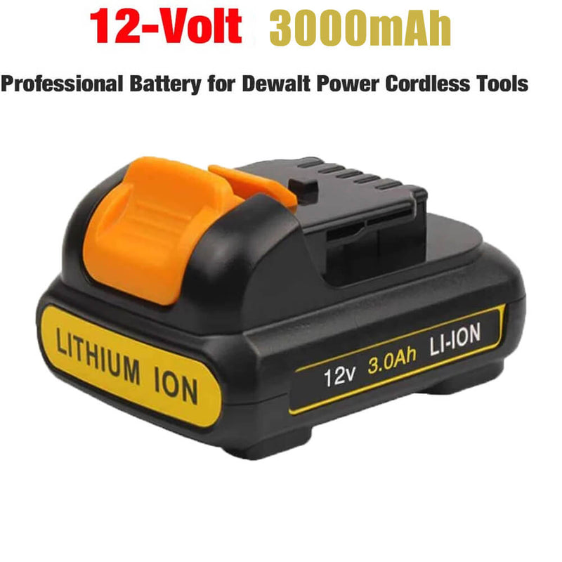 For Dewalt 12V Battery 3Ah Replacement | DCB120 Li-ion Batteries 2 Pack