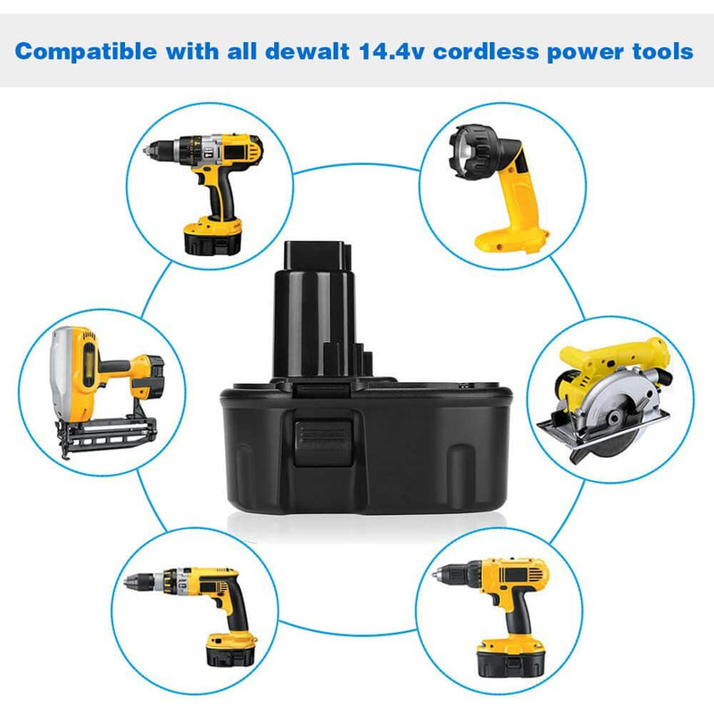 For Dewalt 14.4V Battery 4.8Ah Replacement | DC9091 Ni-MH Battery 3 PACK