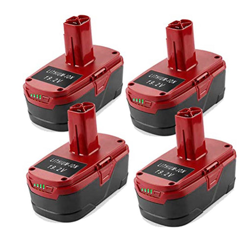 4 Packs 5.0Ah 19.2V Lithium-ion Battery Replacement for 19.2 Volt Craftsman DieHard C3 Battery XCP 130279005 1323903 130211004 11045 315.115410 315.11485 Cordless Batteries