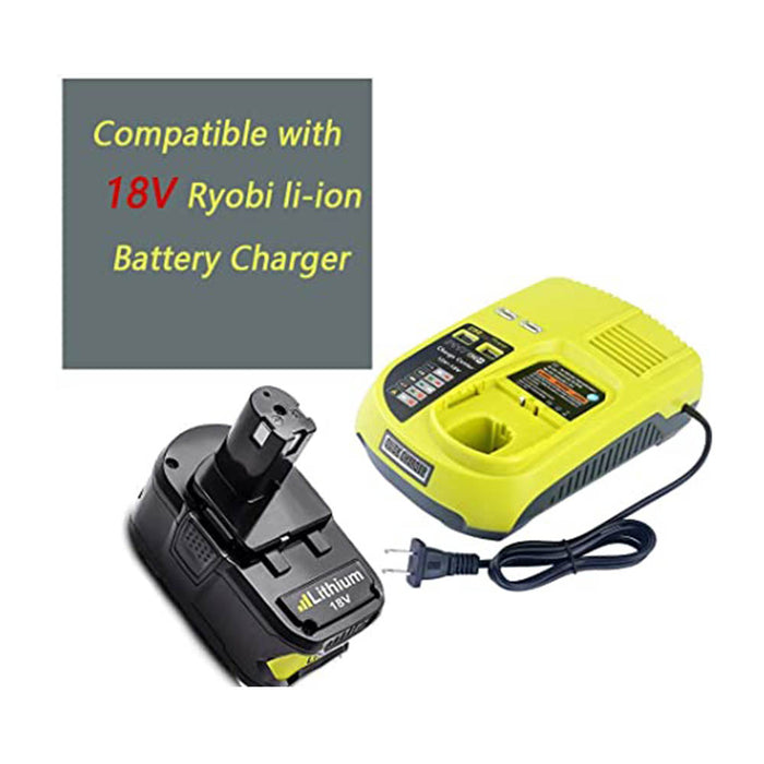 2 Packs 6.0Ah 18V Replacement Battery for Ryobi 18V Lithium Battery P102 P103 P105 P107 P108 P109 18 Volts Ryobi Batteries