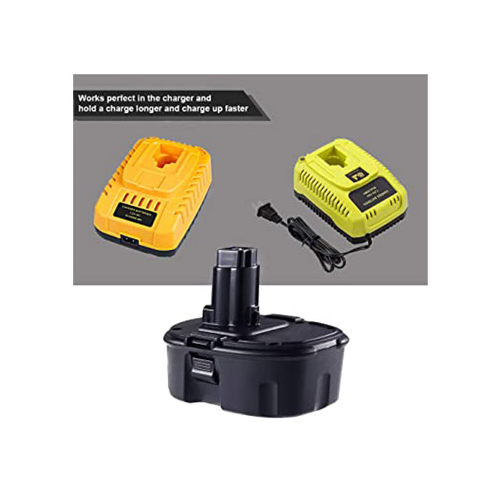 2 Pack 3.6Ah 18V Ni-MH Power Tool Replacement Battery for Dewalt 18 Volts DC9096 DC9098 DC9099 DW9095 DW9096 DW9098 DW9099 DE9039 DE9095 DE9096 DE9503 DE9098 DC9181