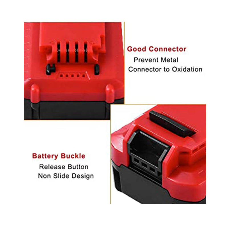 2 Pack 5.0Ah Lithium Replacement for Porter Cable 20v Lithium Battery PCC685L PCC680L 20 Volts Batteries.