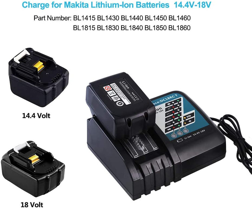 Compatible With Makita DC18RC 3A 14.4V-18V Charger