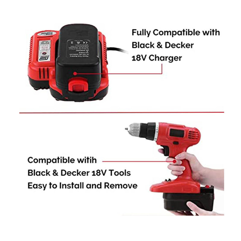 VINIDA 2 Pack HPB18 3.6Ah Replacement for Black and Decker Ni-Mh 18 Volt Battery HPB18-OPE 244760-00 A1718 FSB18 FEB180S A18 FS18FL Firestorm 18Volt Batteries