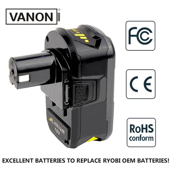 For Ryobi 18V Battery  5.5Ah Replacement Battery | P108 3 Pack batteries