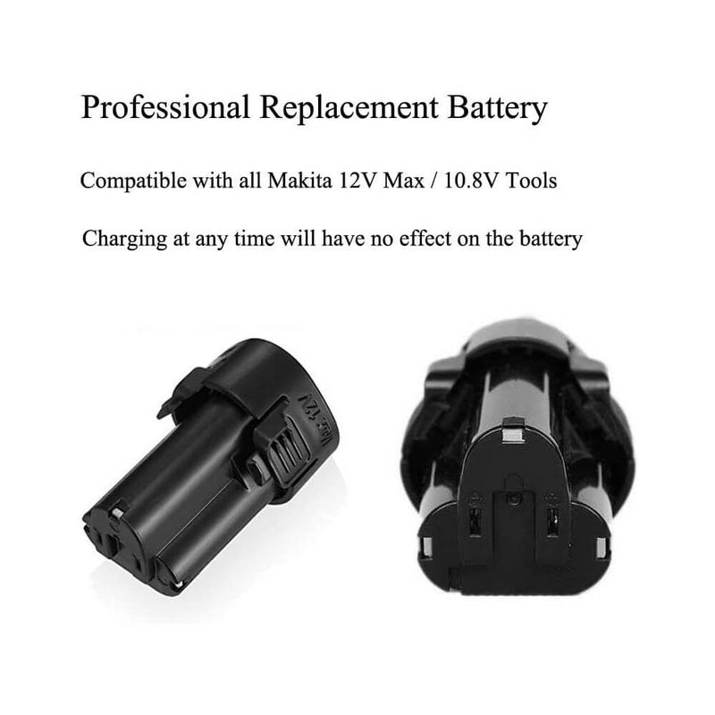 For Makita 10.8V Battery Replacement | BL1013 4.8Ah Li-Ion Battery 2 Pack