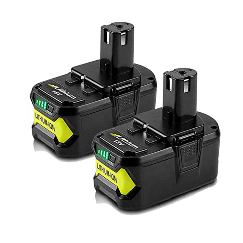 2 Pack 18V 5.0Ah Max Lithium-ion Replacement for 18 Volts Ryobi P104 P105 P100 P102 P103 P107 P109 P108 Cordless Power Tools Battery