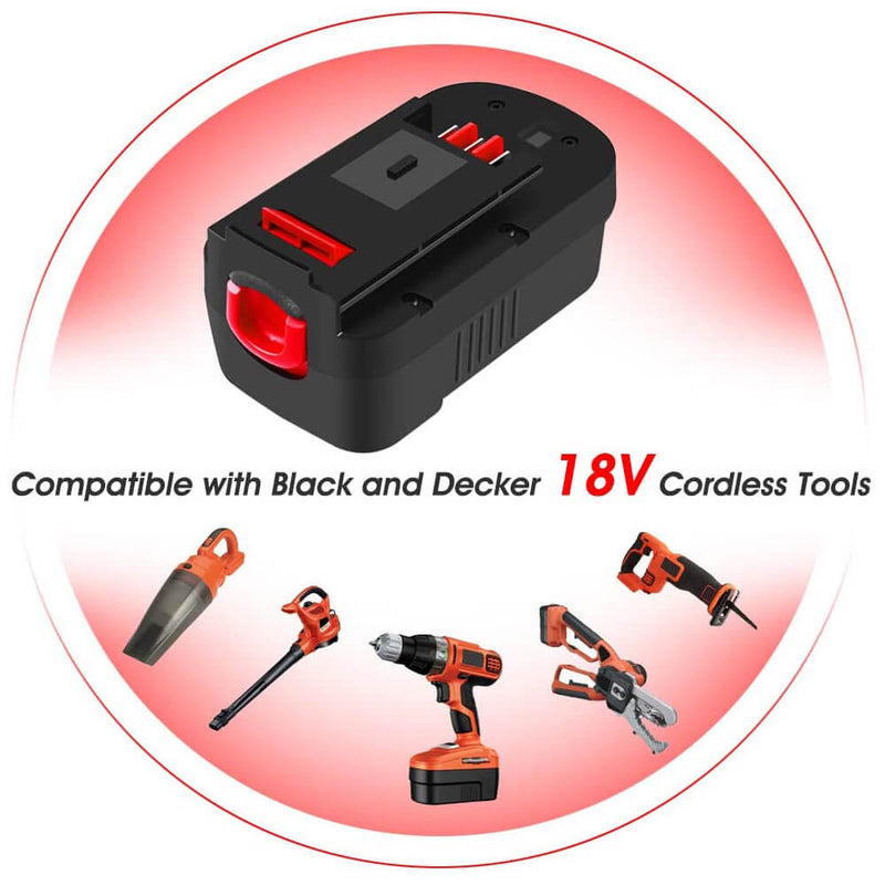 For Black and Decker HPB18 18V 4.8Ah Battery Replacement