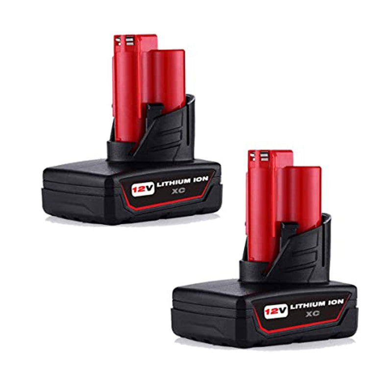 VINIDA 12V 5.0Ah Lithium-ion Battery Replacement for Milwaukee M 12 XC 48-11-2411 48-11-2420 48-11-2401 48-11-2402 2455-20 Milwaukee 12v Batteries(2 Packs)