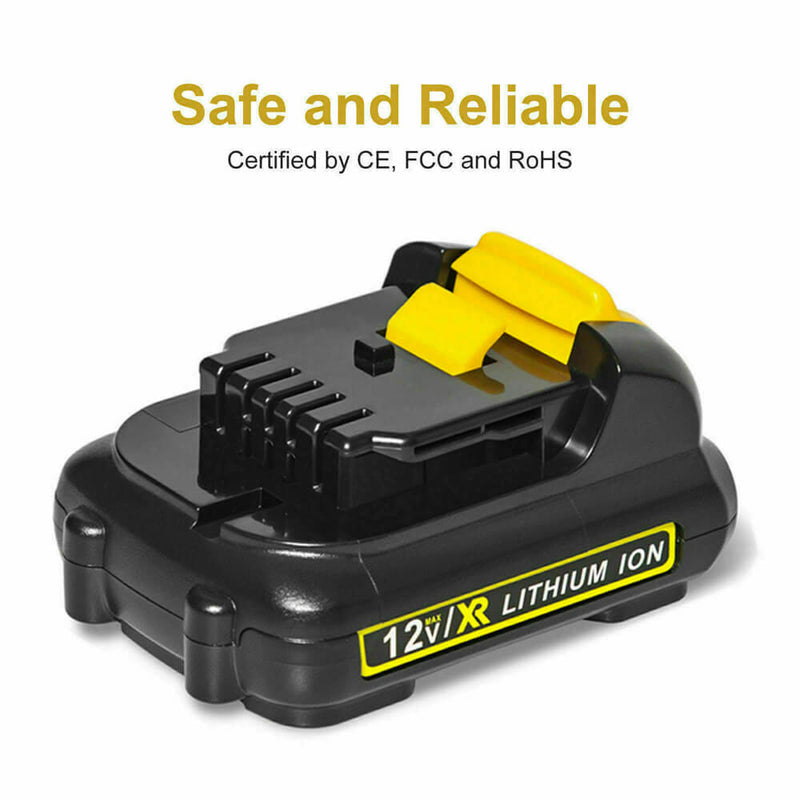 For Dewalt 12V Battery 6.0 Ah Replacement | DCB120 Li-ion Batteries 4 Pack