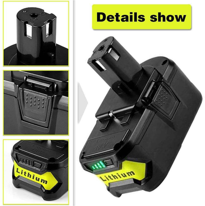 For Ryobi 18V Battery 5.0Ah Replacement | P108 Battery