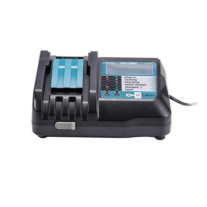For Makita 14.4V-18V 3.5Ah Rapid Battery Charger Compatible With Makita DC18RF/RC Li-Ion BL1860 BL1850 BL1830