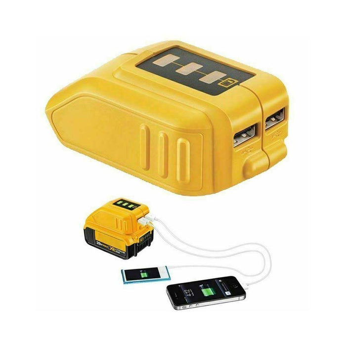 USB Mobile Battery Charger Adapter DCB090 Compatible With  Dewalt 14V 18V 20V Lithium Battery