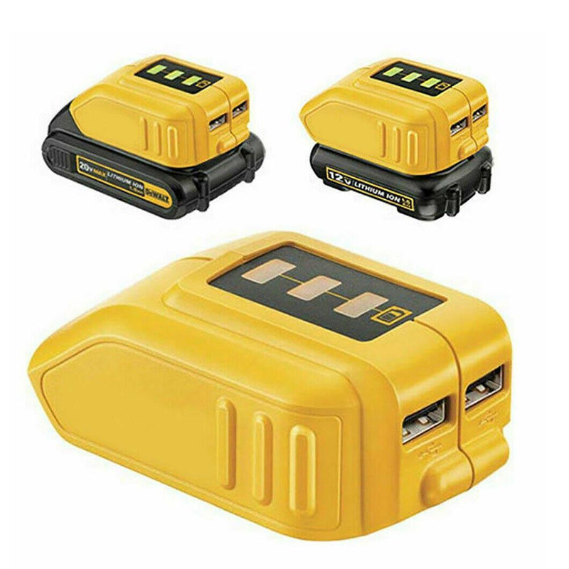 USB Mobile Battery Charger Adapter DCB090 Compatible With  Dewalt 14V 18V 20V Lithium Battery