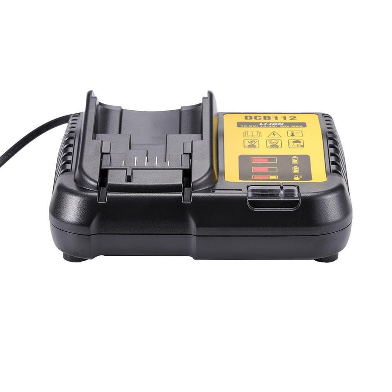 Charger for Dewalt 18V & 12V Li-Ion Replacement Battery | For DCB112 Charger